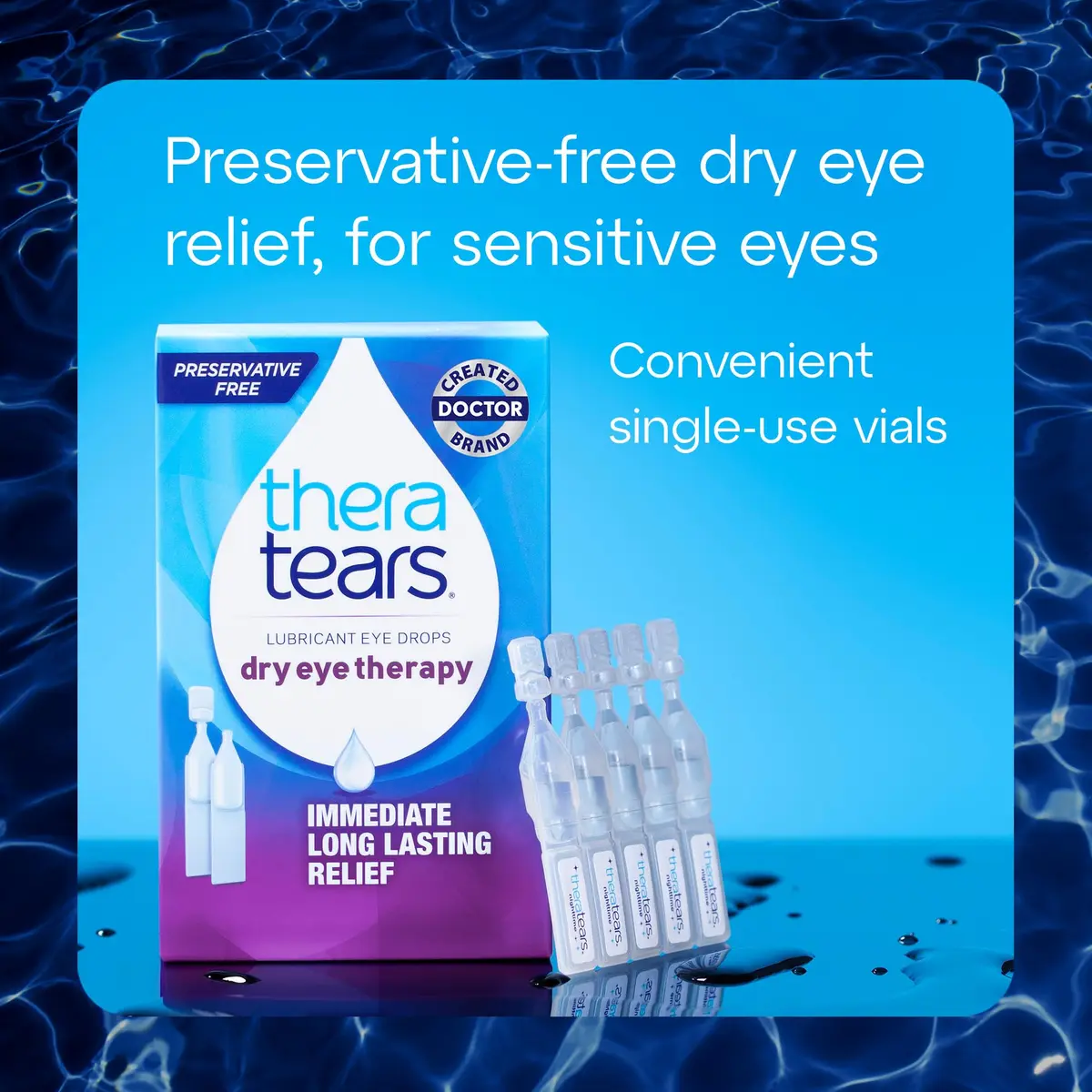 TheraTears Dry Eye Drops 30 Ct | Preservative-Free, Long-Lasting Relief for Sensitive Eyes - view 2