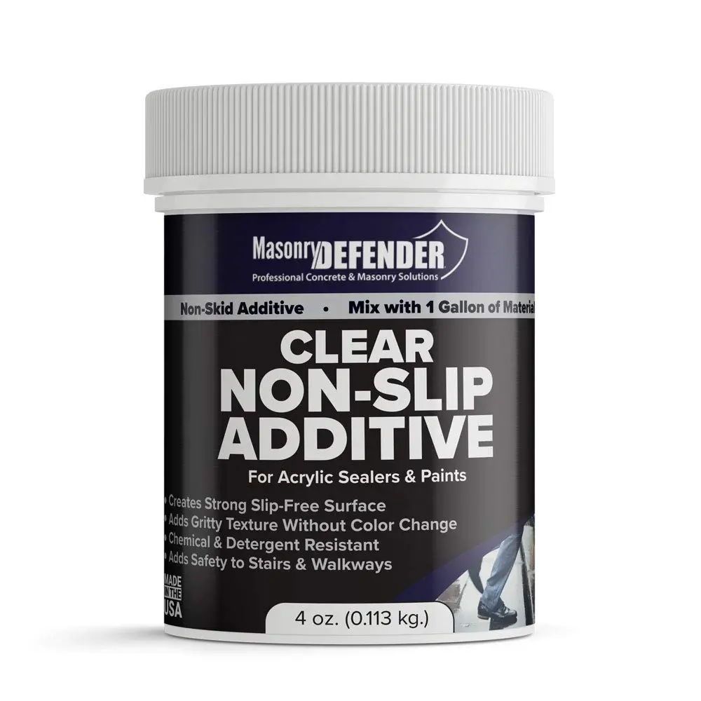 MasonryDefender Clear Fine Grit Paint Additive 118ml (4 oz) | Non-Slip Floor Grip for Sealers & Paints - main product image