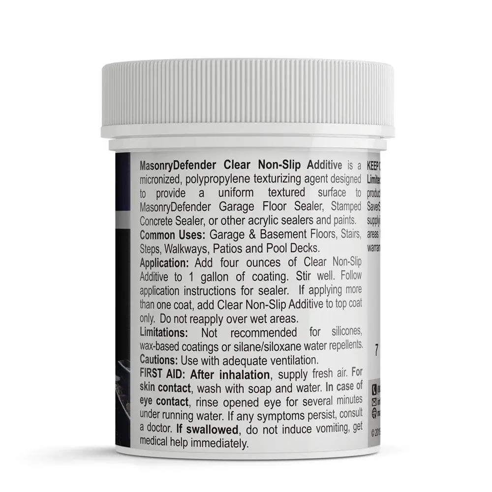 MasonryDefender Clear Fine Grit Paint Additive 118ml (4 oz) | Non-Slip Floor Grip for Sealers & Paints - view 2