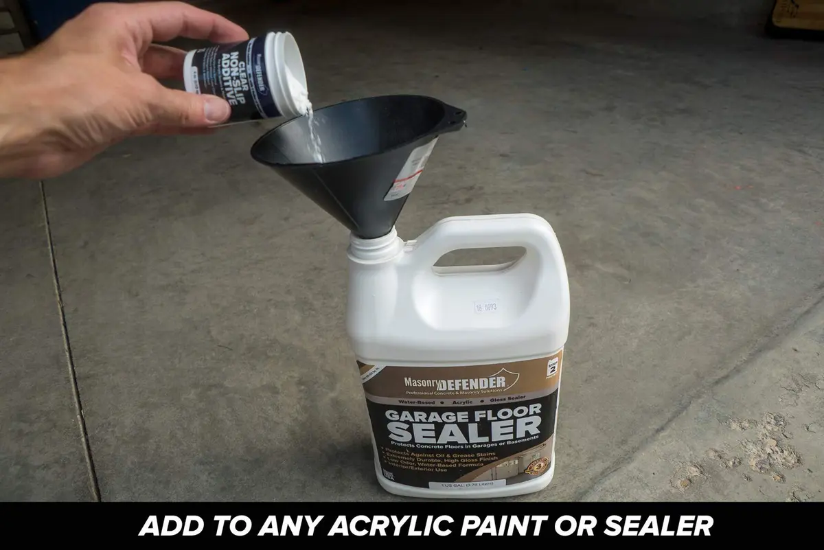 MasonryDefender Clear Fine Grit Paint Additive 118ml (4 oz) | Non-Slip Floor Grip for Sealers & Paints - view 3