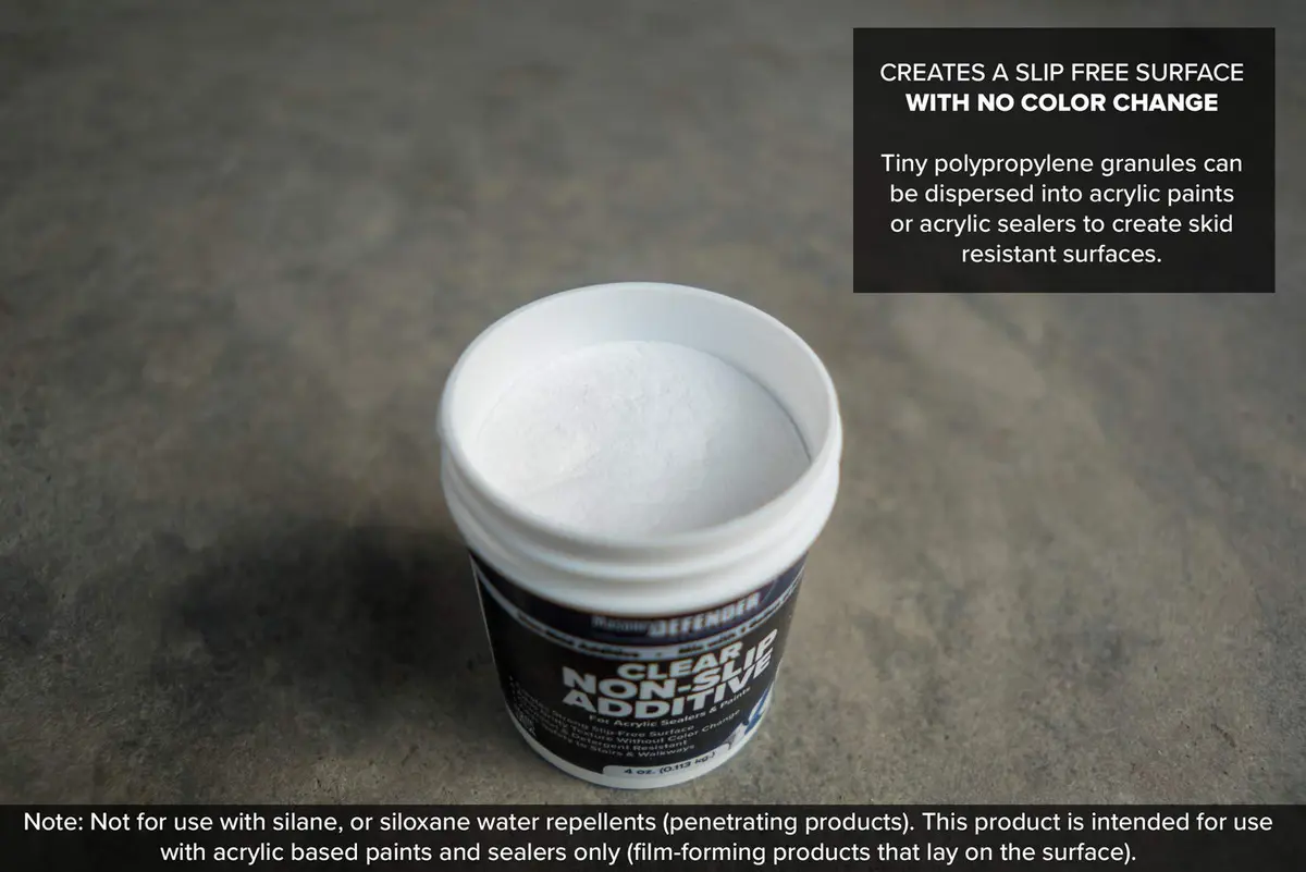 MasonryDefender Clear Fine Grit Paint Additive 118ml (4 oz) | Non-Slip Floor Grip for Sealers & Paints - view 4