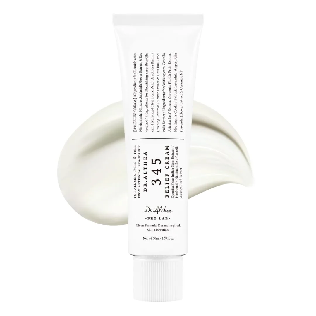 Dr.Althea 345 Relief Cream Vegan Skin Moisturizer 50 ml (1.69 Fl Oz) | Blemish Relief & Soothing Care - main product image