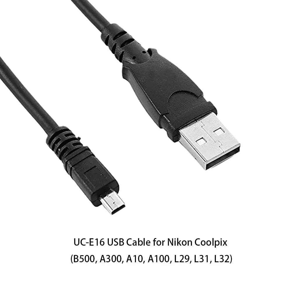 Parts Express UC-E16 USB Cable for Nikon Coolpix B500, A300, A10, A100, L29, L31, L32 | 3 ft Copper USB Cable - view 2