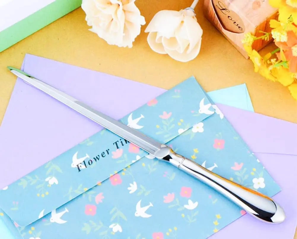 BANCHELLE Letter Opener Envelope Slitter with Paper Box 1 Piece | Zinc Alloy, Nickel Plated, 23 cm (9.06 Inches) - view 2