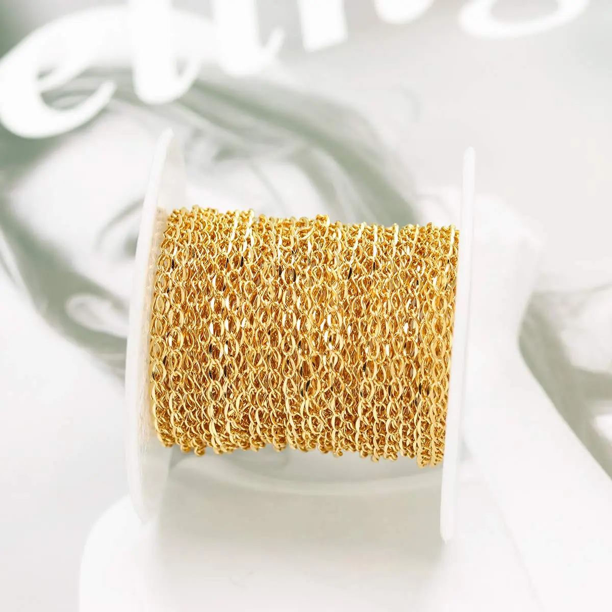 Tiparts 33FT 2mm Gold Stainless Steel Twisted Cable Chains for Jewelry Makings | Reflective, Lightweight, Durable - view 5