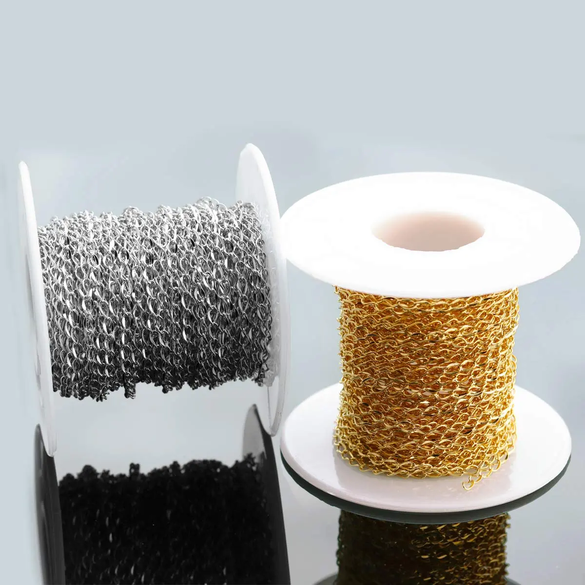 Tiparts 33FT 2mm Gold Stainless Steel Twisted Cable Chains for Jewelry Makings | Reflective, Lightweight, Durable - view 6