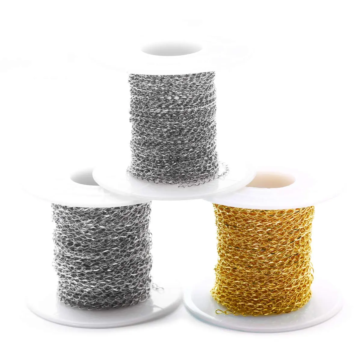Tiparts 33FT 2mm Gold Stainless Steel Twisted Cable Chains for Jewelry Makings | Reflective, Lightweight, Durable - view 7
