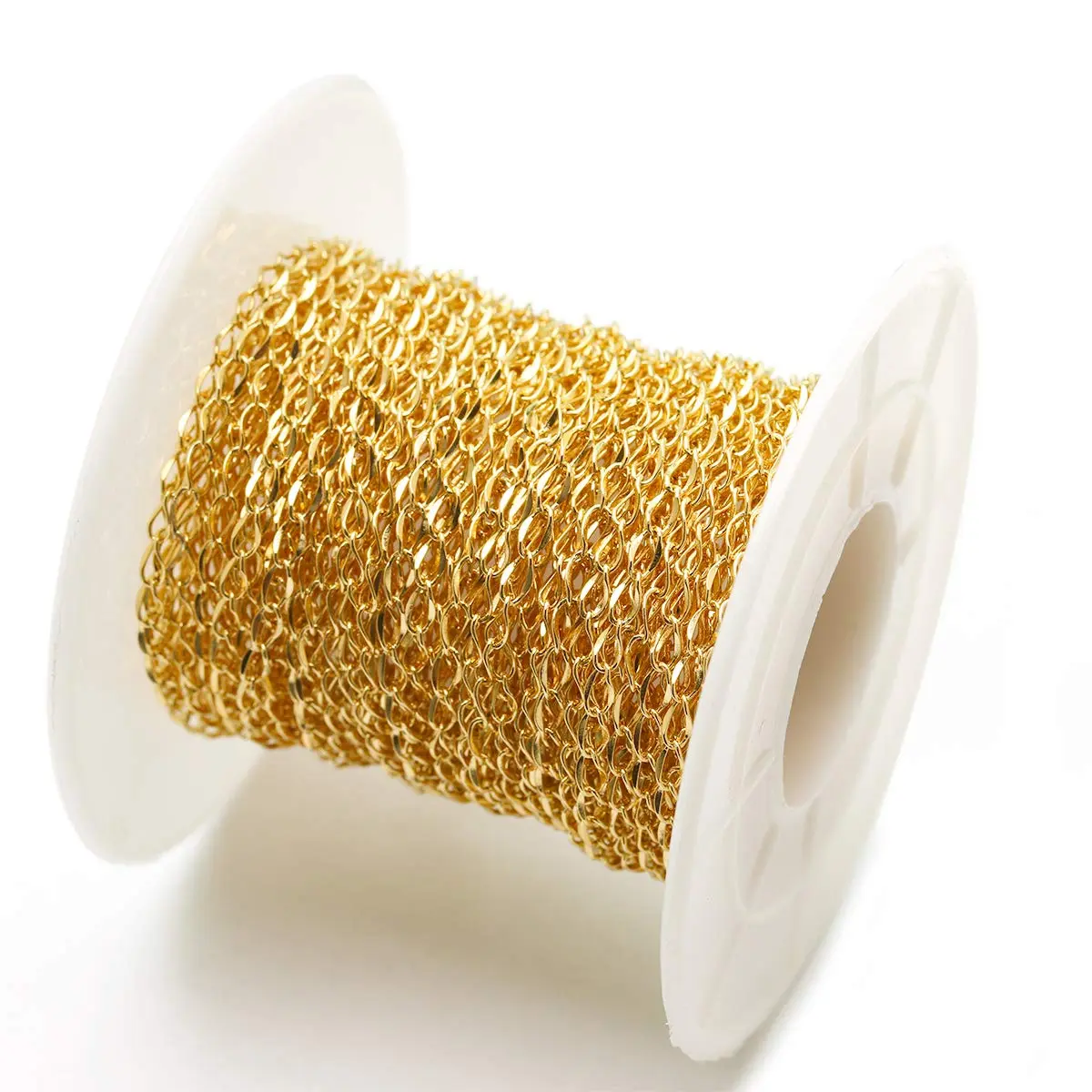 Tiparts 33FT 2mm Gold Stainless Steel Twisted Cable Chains for Jewelry Makings | Reflective, Lightweight, Durable - view 2
