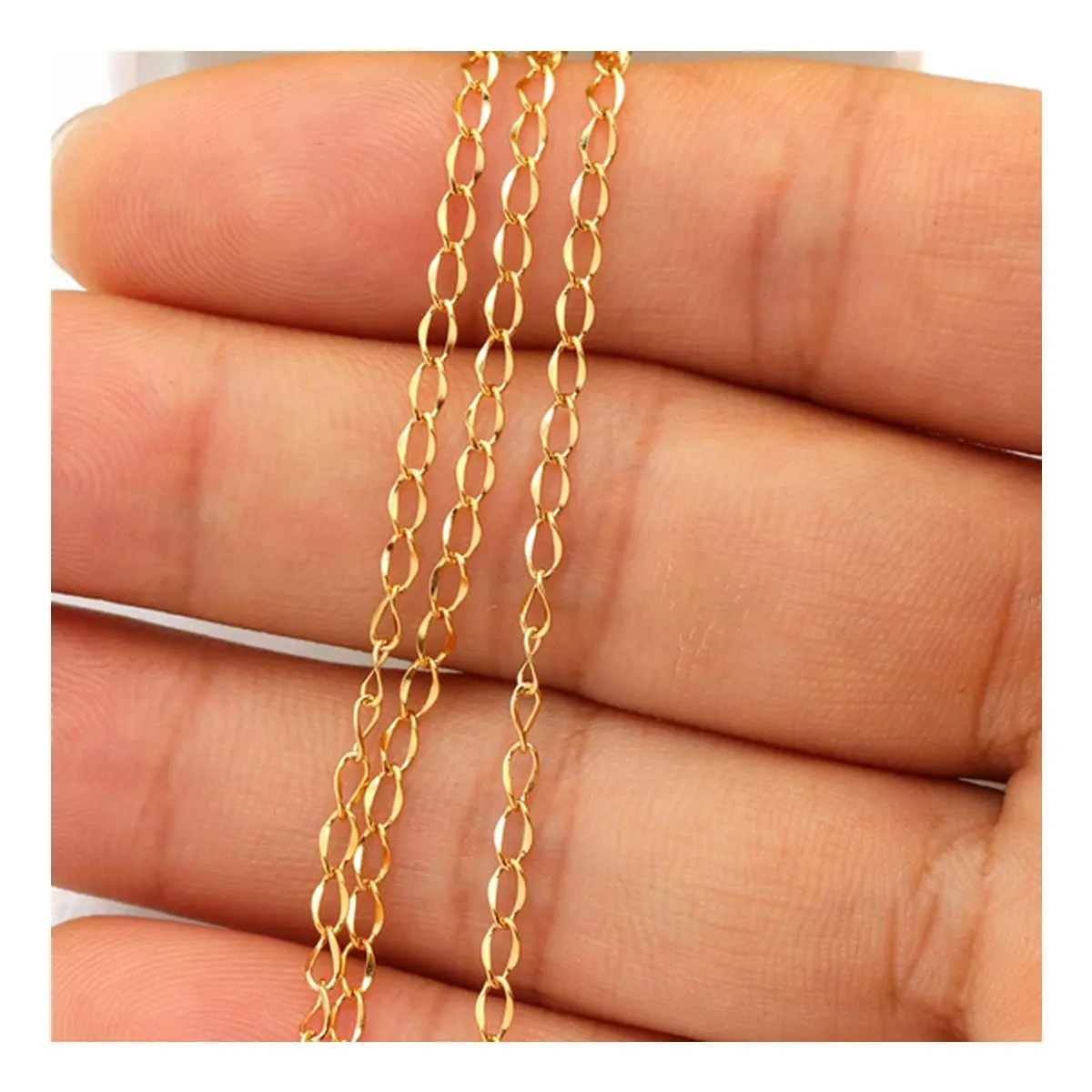 Tiparts 33FT 1.5mm Gold Stainless Steel Twisted Cable Chains for Jewelry Makings | Reflective, Lightweight, Durable - view 4