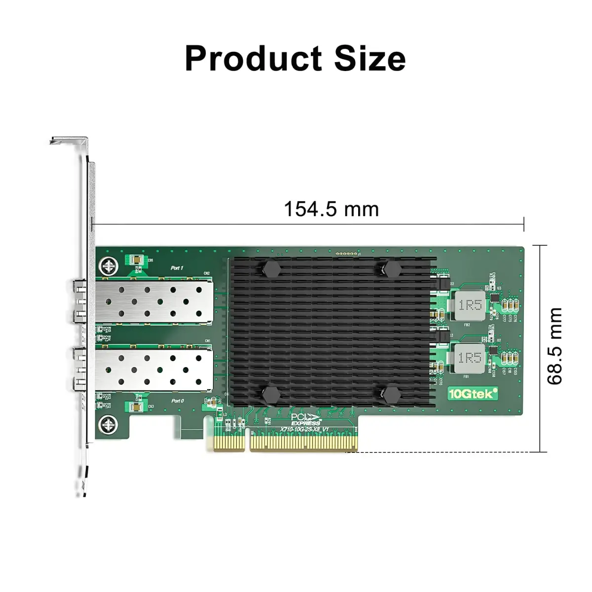 10Gtek 10Gb PCIe Network Card XL710-10G-2S with Dual SFP+ Ports | PCI Express 3.0 x8 Lane Ethernet Adapter - view 3