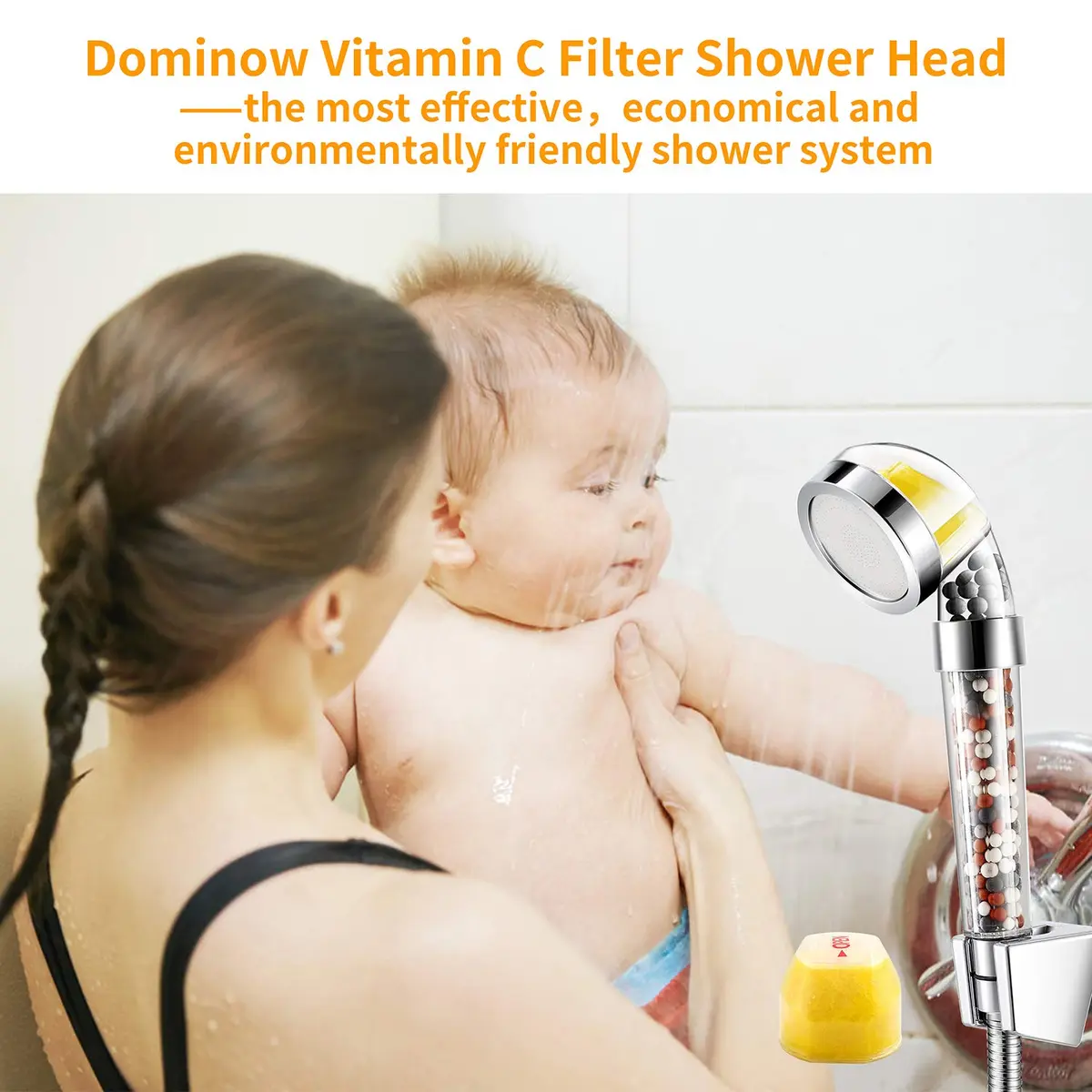 Dominow Vitamin C Shower Head with Handheld, High Pressure Shower Head with Filter, 2.5 GPM (9.5 L/min) | Removes Chlorine & Softens Water - view 7