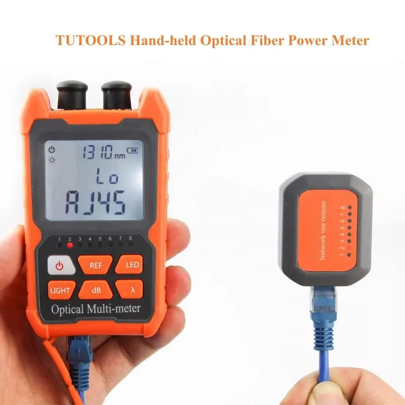 TUTOOLS Hand-held Optical Fiber Power Meter, FC/SC/ST Interface, 2mW, Orange | Optical Multi-Meter for Fiber Testing - view 10