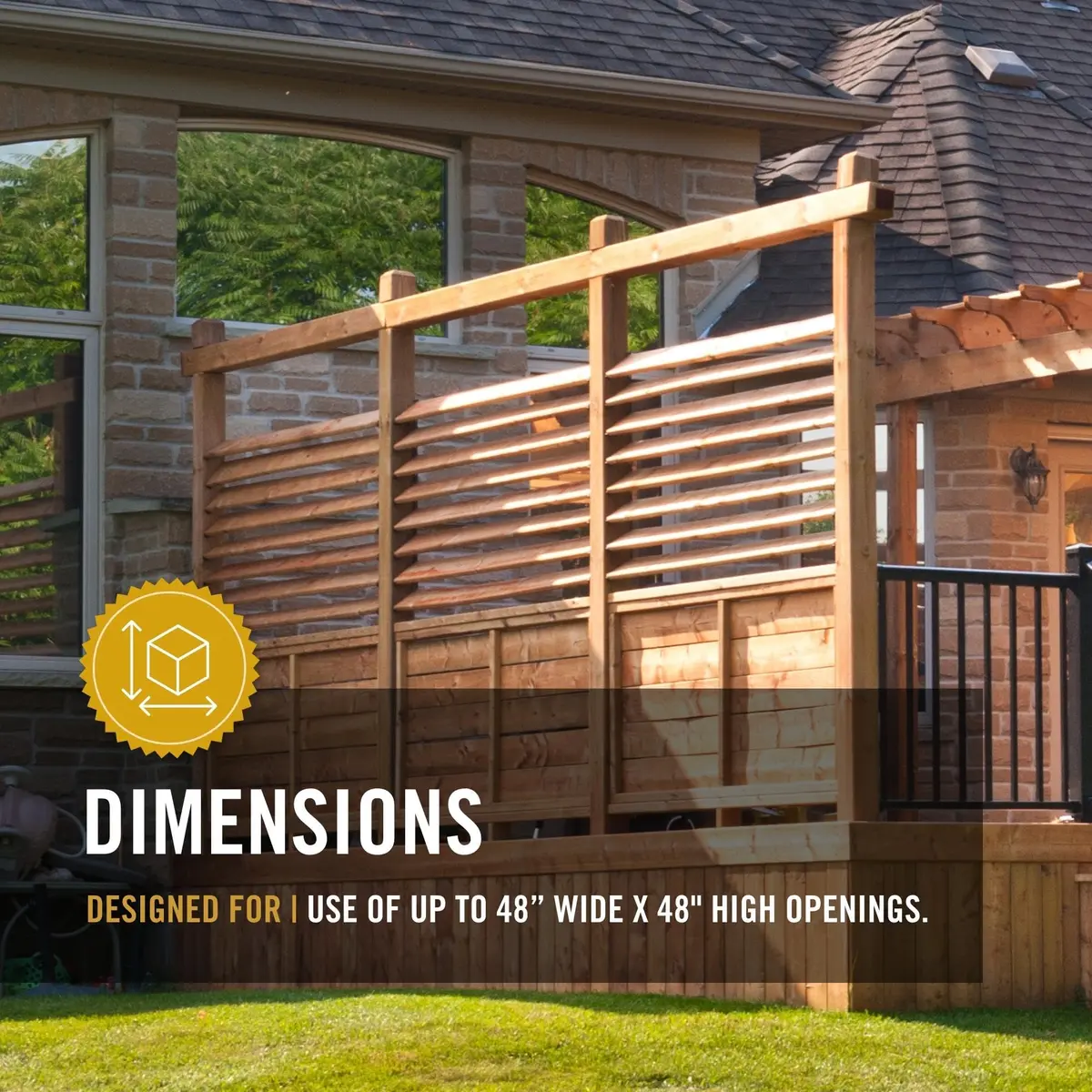 Nuvo Iron LSB48 Hardware System-Holds up to 11 Boards Louver, Black | Versatile Outdoor Louvers for Privacy & Ventilation - view 3