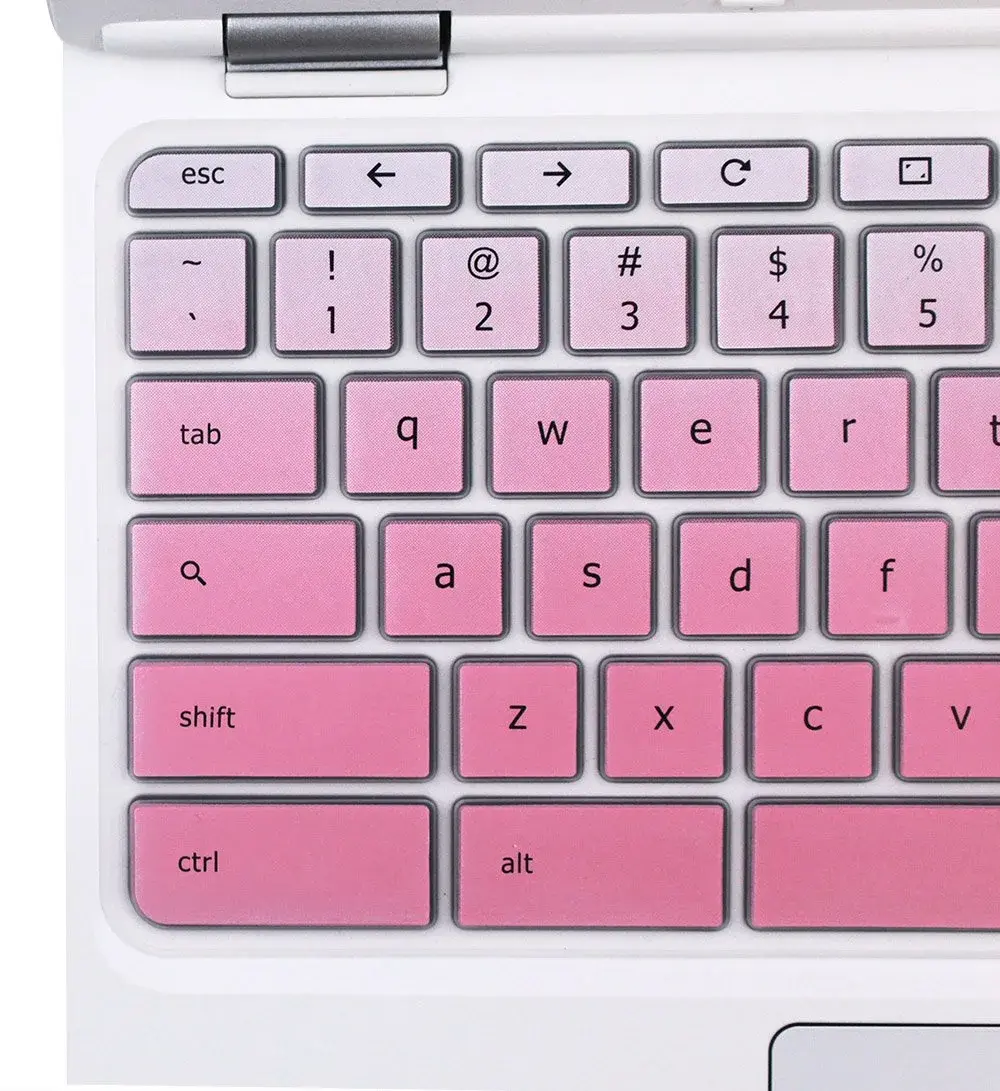 YYubao Silicone Keyboard Skin Cover for Lenovo Chromebooks 11.6" & 14" - Ombre Pink | US Layout Compatible - view 3