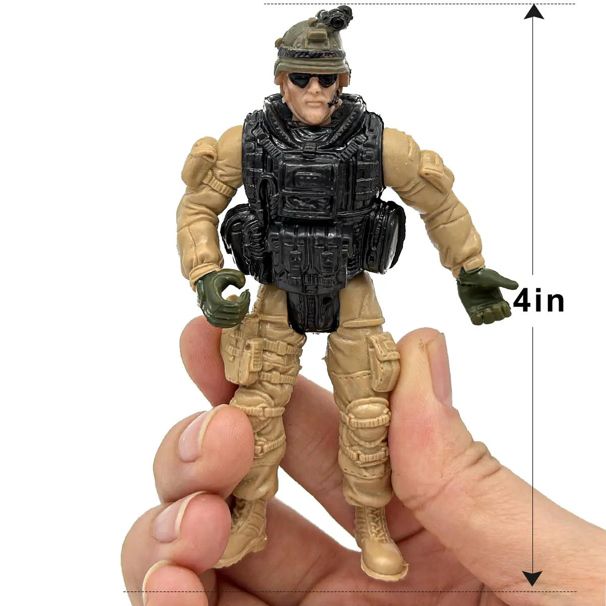 Mr.River US Army Men and SWAT Team Toy Soldiers Action Figures with Military Weapons Accessories, 9.5cm (3.75") | STEM-Learning Toy for Kids - view 7