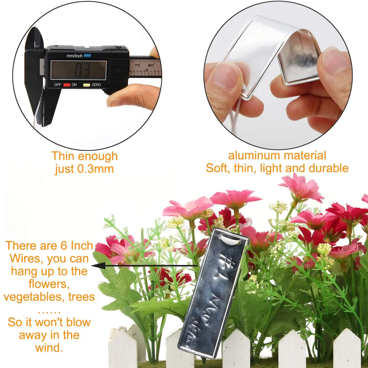 Coolrunner Aluminum Plant Labels, 150 Pack | Waterproof & Durable Garden Tags - view 3