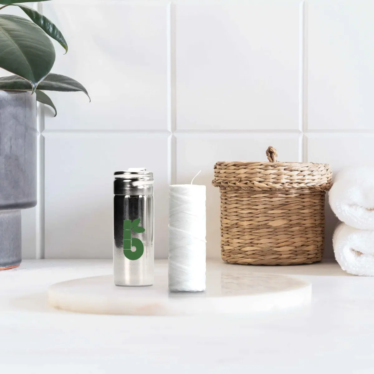 Bambaw Vegan Dental Floss with Stainless Steel Dispenser | 50 meters (165 ft) Mint Tape | Refillable Zero Waste - view 5