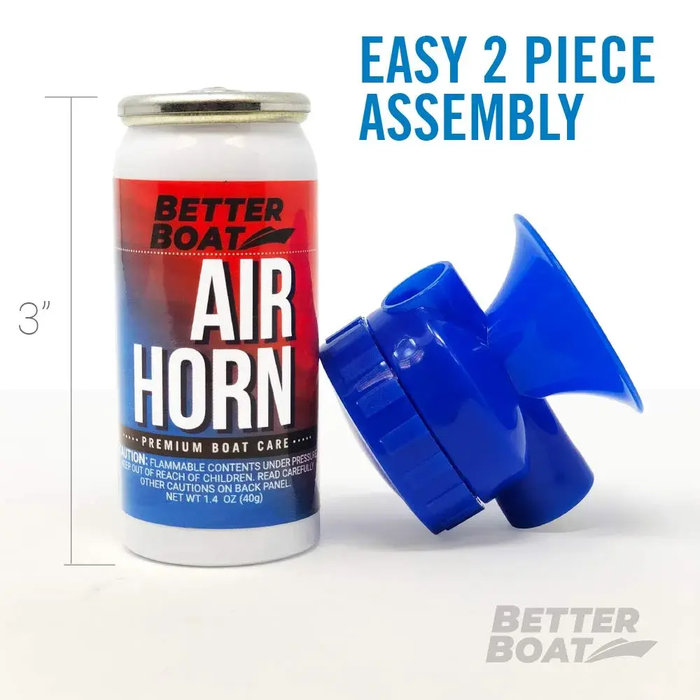 Better Boat 1.4 oz Air Horn with Horn | 120 dB Loud Signal for Boating Safety - view 5