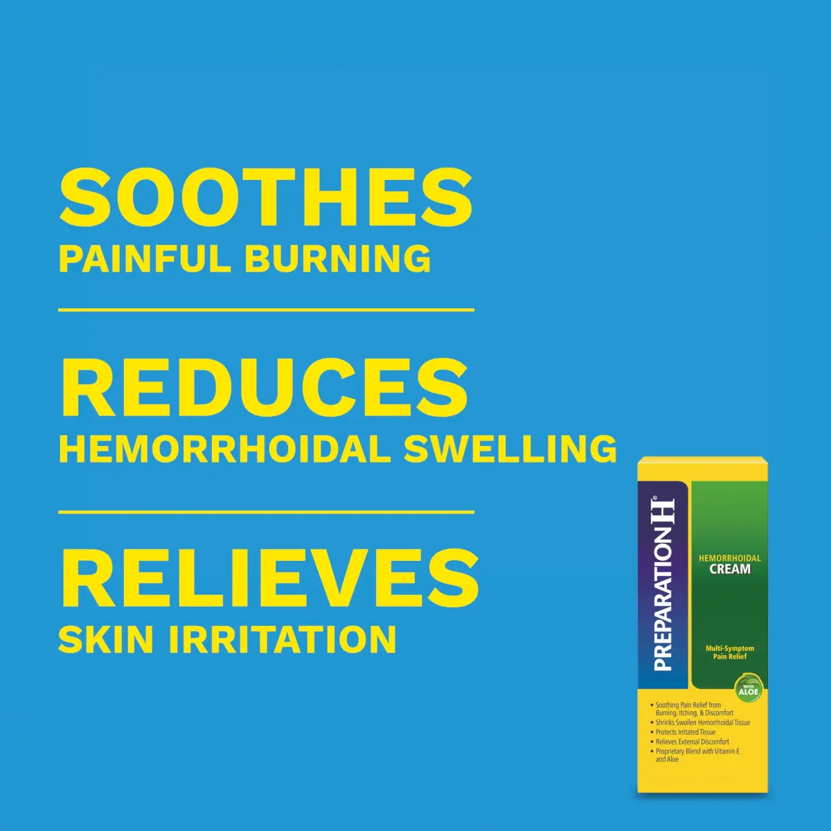 Preparation H Hemorrhoid Cream with Aloe 1.8 Oz (51g) | Fast Multi-Symptom Relief for Itching, Burning, Swelling - view 2