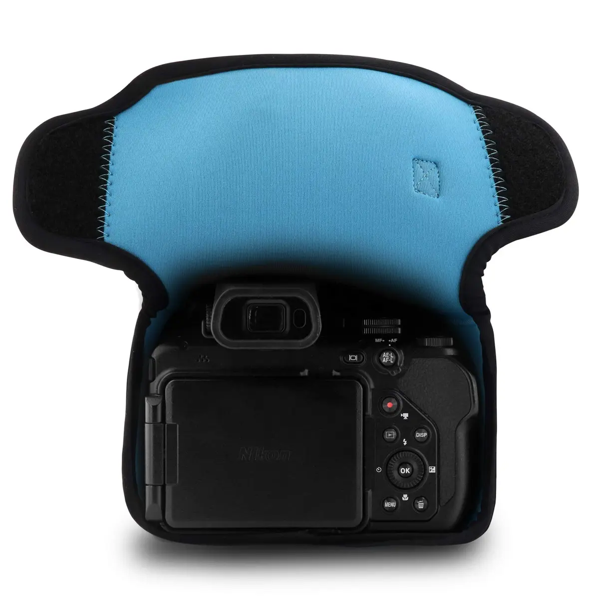 MegaGear Ultra Light Neoprene Camera Case for Nikon Coolpix P1000, Blue | Padded Protection - view 5
