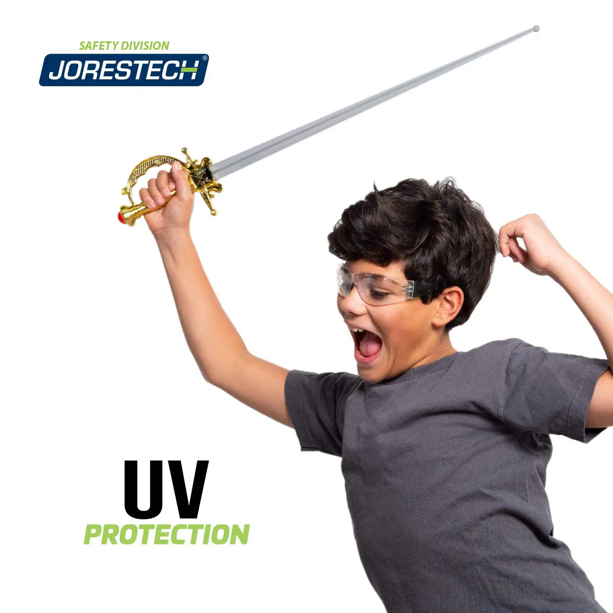 JORESTECH Kids Safety Glasses Clear Frameless Design | ANSI Z87+ Impact Resistant Polycarbonate Lenses - view 6