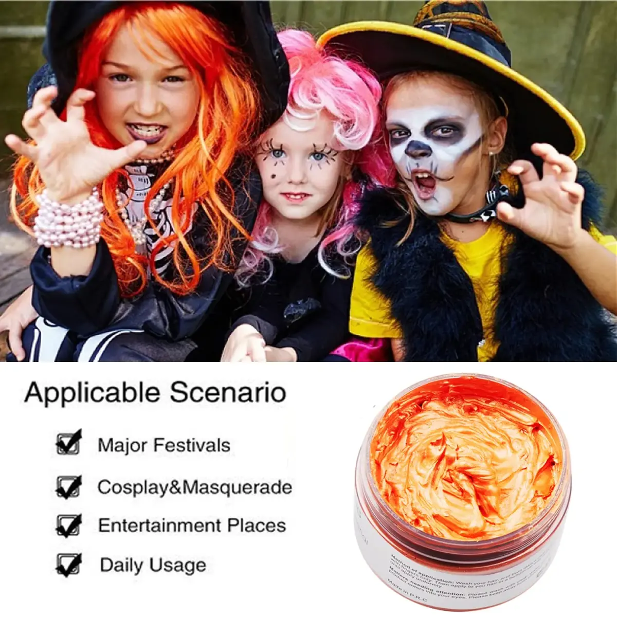 SWAKER Orange Hair Color Wax 130ml - Temporary Vibrant Styling Cream for Men & Women - view 5