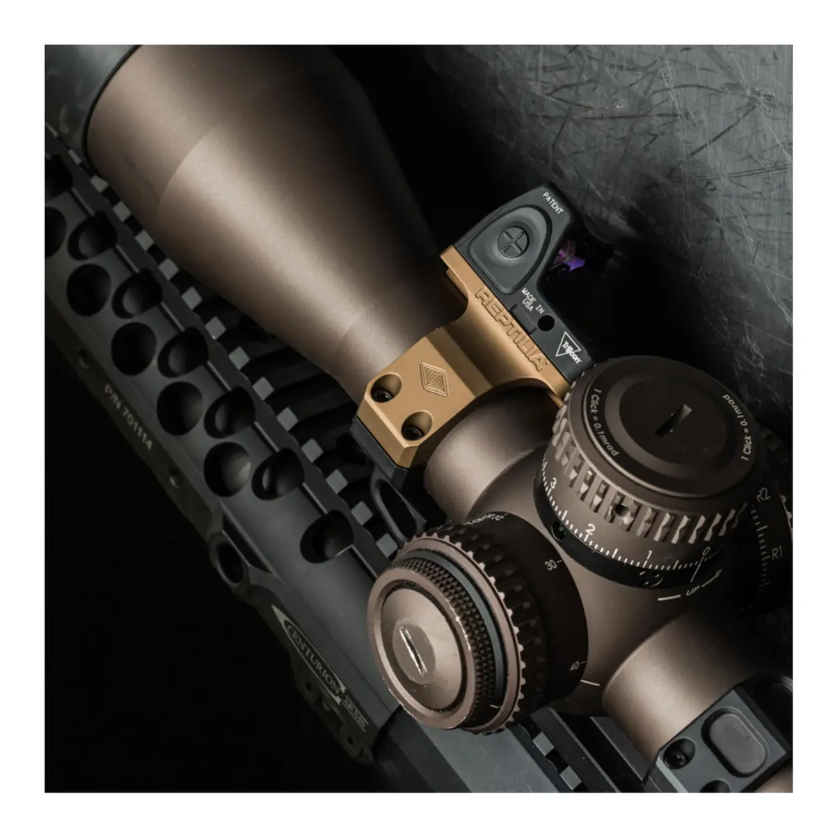 Reptillia 100-031 Tan 45° 34mm Ring Sight Mount for Trijicon RMR | Anodized Aluminum, 27g - view 2
