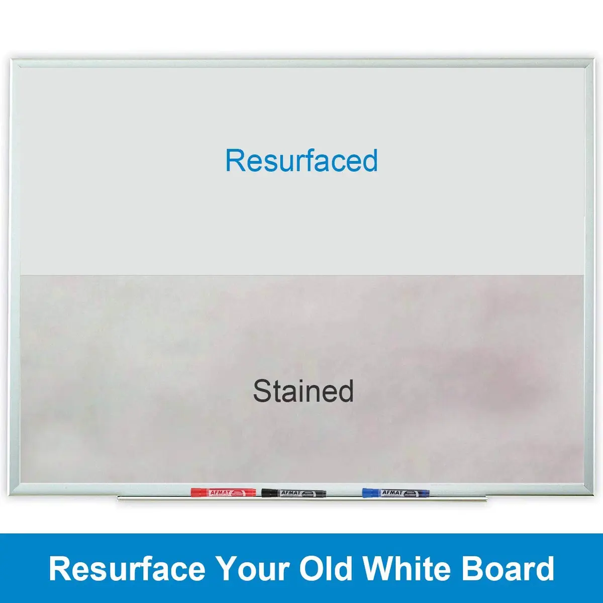 AFMAT Dry Erase Whiteboard Paper 6x4ft | No Ghosting, Thick PET Surface, Easy Peel & Stick Wall Decal - view 2