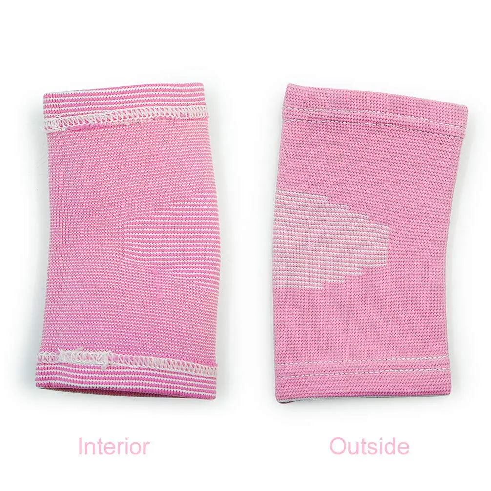 Luwint Kids Knit Elbow Brace Support Compression Arm Sleeves for Volleyball Weightlifting Tennis Tendonitis (Pink, Medium) - view 5