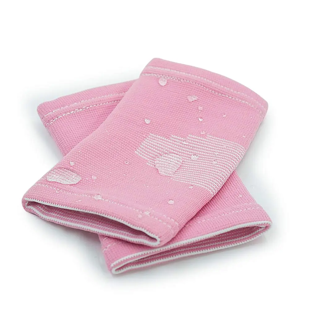 Luwint Kids Knit Elbow Brace Support Compression Arm Sleeves for Volleyball Weightlifting Tennis Tendonitis (Pink, Medium) - view 4