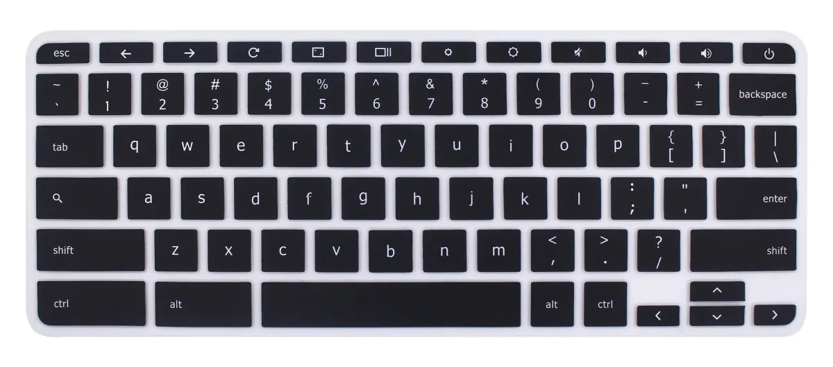 YYubao Black Silicone Keyboard Skin Cover for Lenovo Chromebook 11.6" & 14" Models | US Layout - main product image
