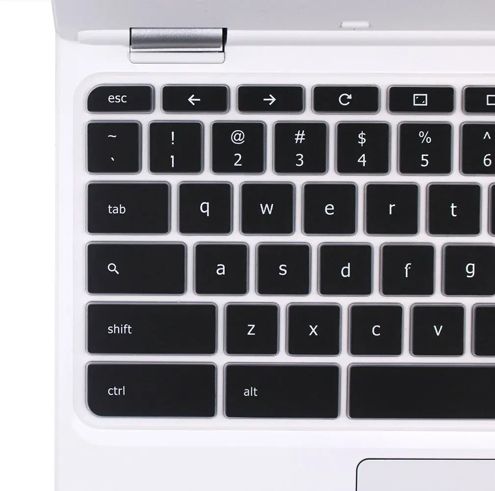 YYubao Black Silicone Keyboard Skin Cover for Lenovo Chromebook 11.6" & 14" Models | US Layout - view 3