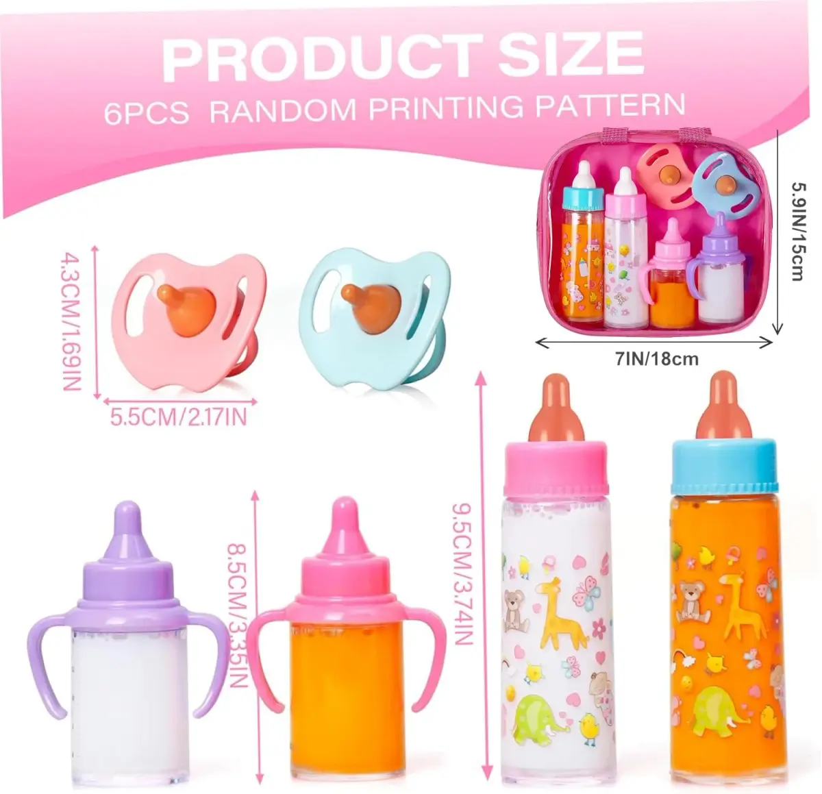 fash n kolor Baby Doll Feeding Set with Toy Bag | 6 Pieces, Ages 3+ - view 5