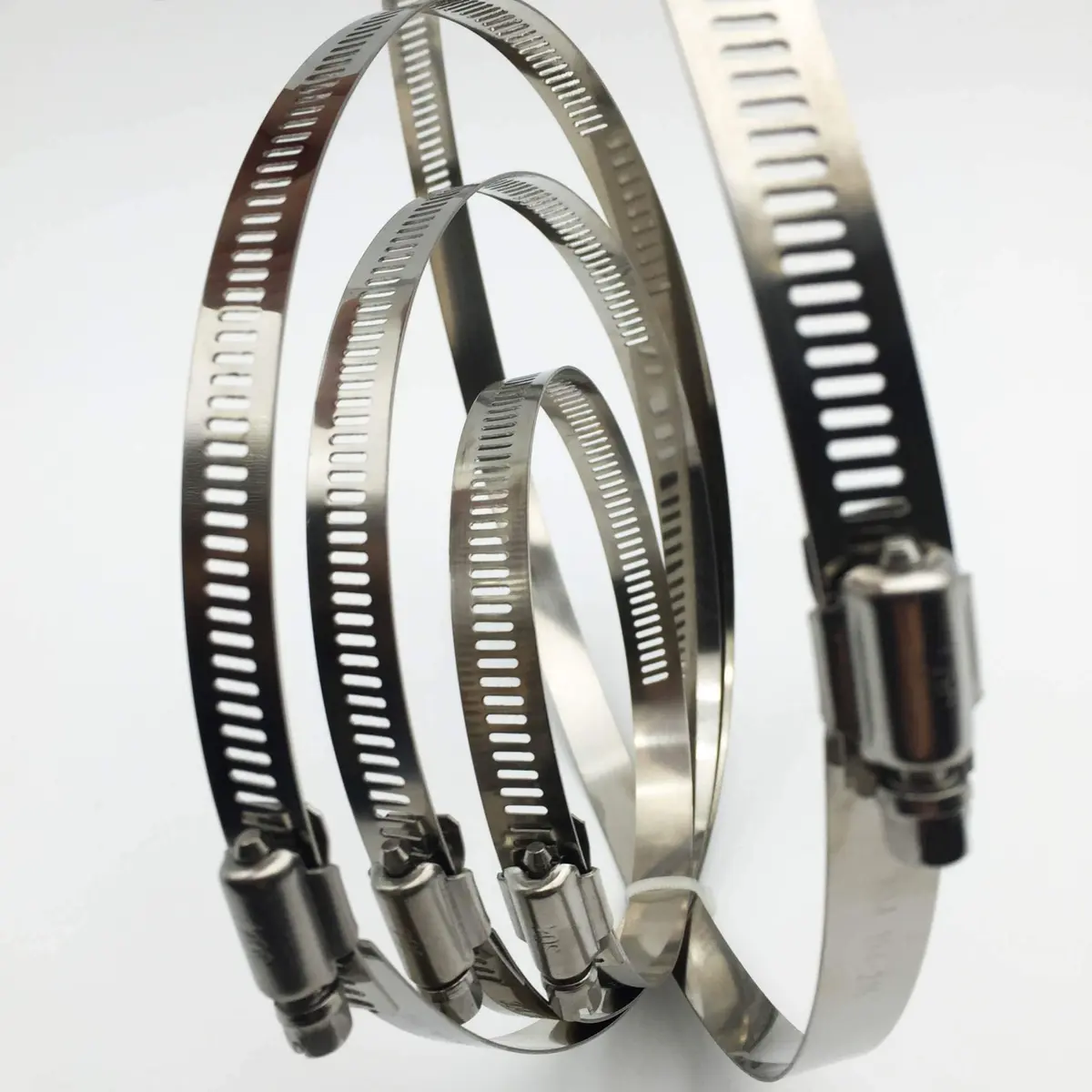 EesTeck 3 Inch 304 Stainless Steel Hose Clamps (4-Pack) | 65-89mm Adjustable Worm Drive Duct Clamps - view 3