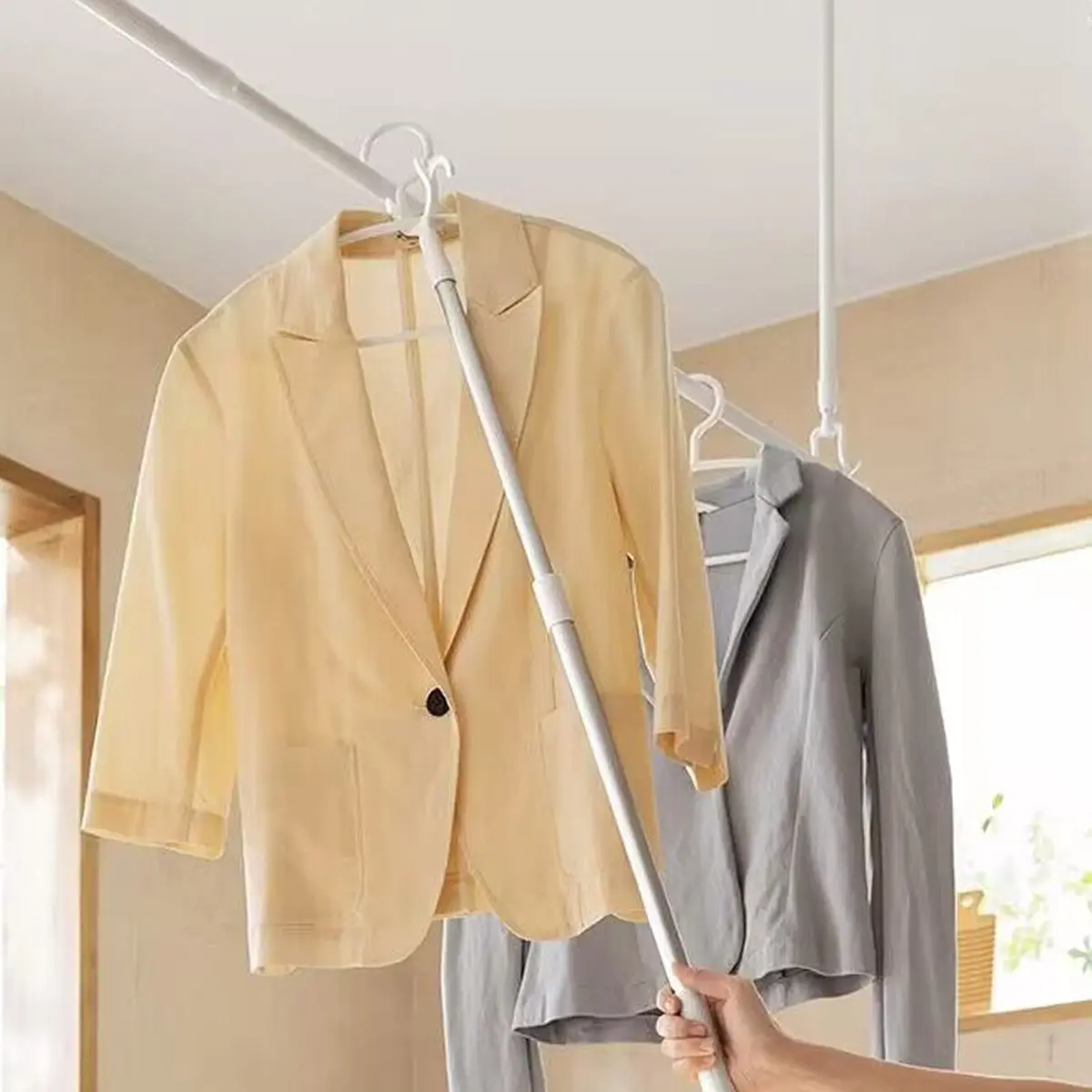 asunflower Extendable Clothes Hook Pole 116 cm (45.67") | Reach High Items with Utility Hook - view 5
