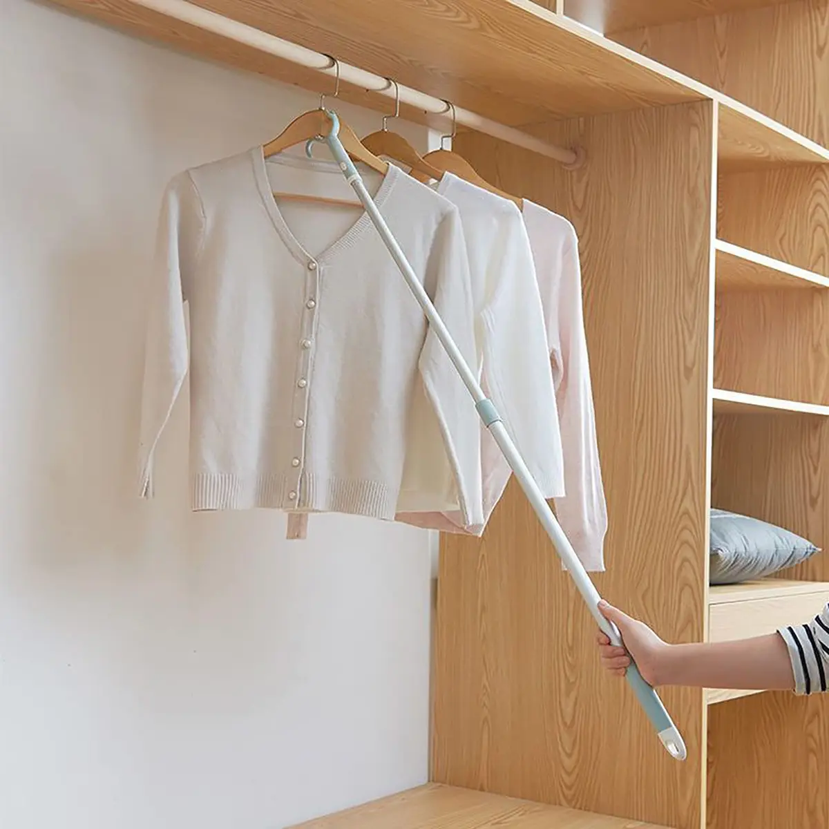 asunflower Extendable Clothes Hook Pole 116 cm (45.67") | Reach High Items with Utility Hook - view 6