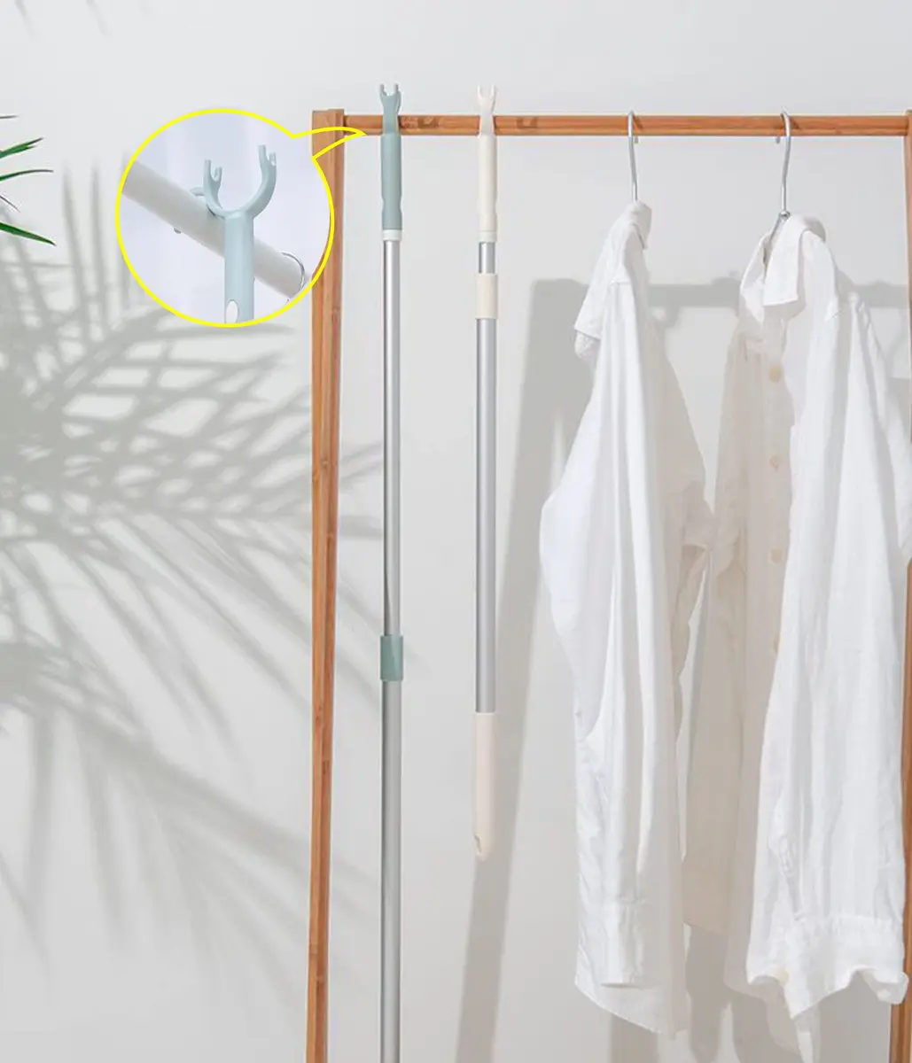 asunflower Extendable Clothes Hook Pole 116 cm (45.67") | Reach High Items with Utility Hook - view 8