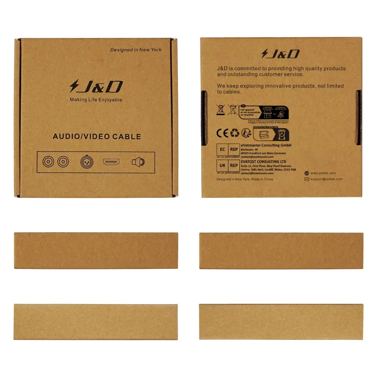 J&D Dual 1/4 inch TS to Dual RCA Stereo Audio Cable 4.57 m (15 Feet) | Connect Speakers to Amplifiers - view 8