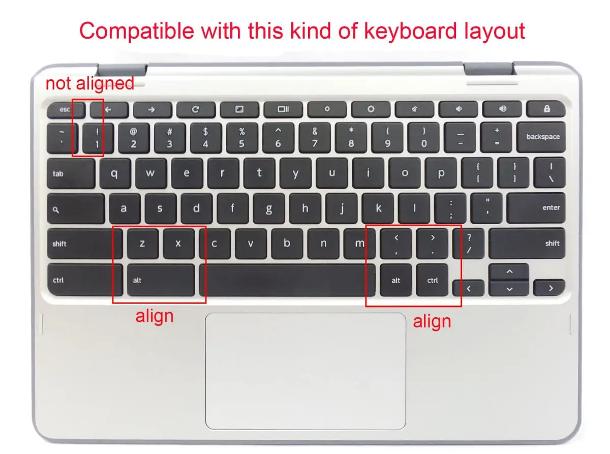 YYubao Ombre Blue Silicone Keyboard Skin for Lenovo Chromebooks | Fits 11.6" & 14" Models - view 2