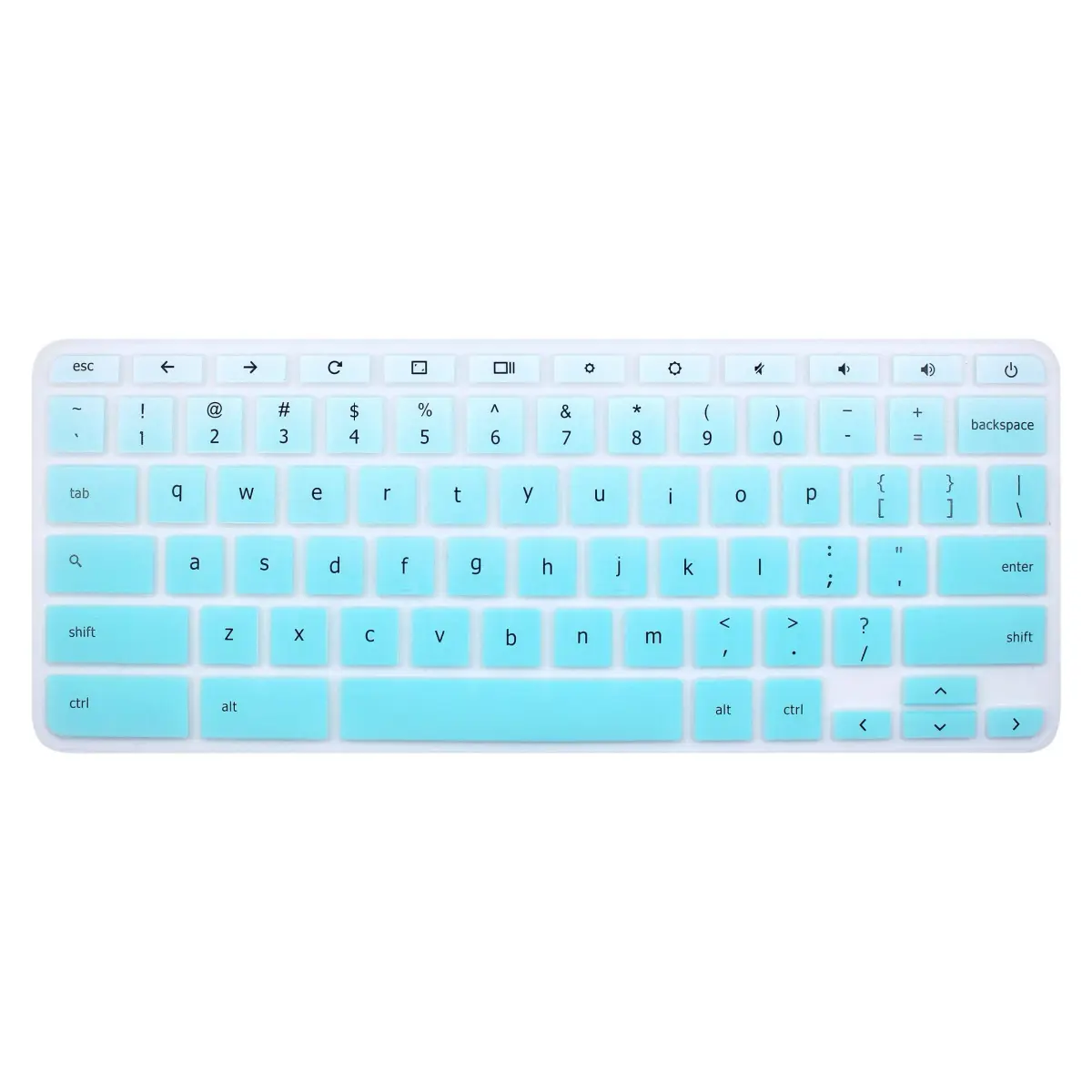 YYubao Silicone Keyboard Skin Cover for Lenovo Chromebook 11.6" & 14" Models | Ombre Mint - main product image