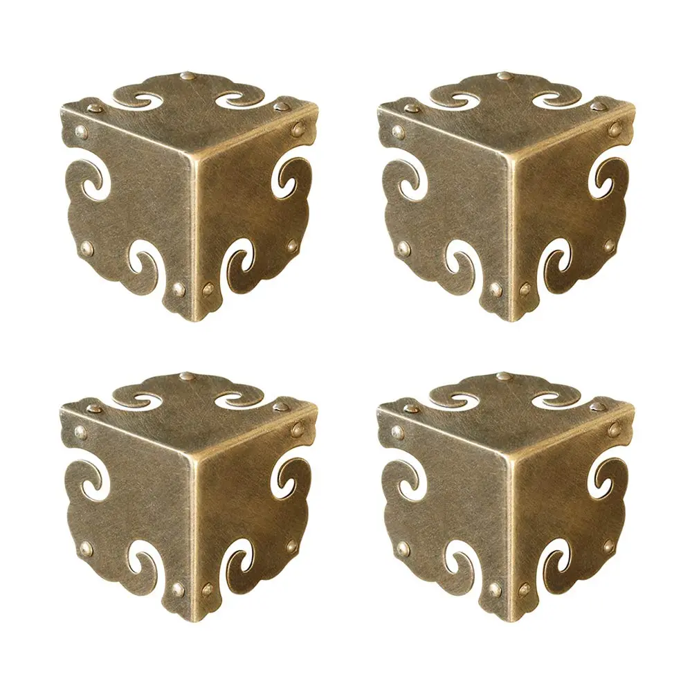 Tiazza Brass Corner Protectors 36x36mm | Antique Bronze, Full Encase, 4 Pieces - main product image