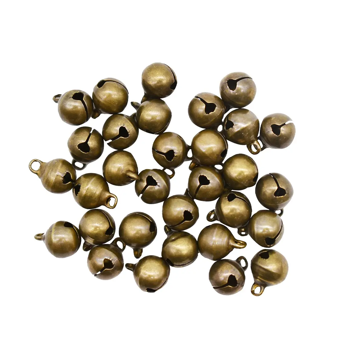 Maydahui 100 PCS Small Jingle Bells 10mm (0.4 inch) Vintage Bronze | 100-Piece Pack for Crafts & Decor - view 6