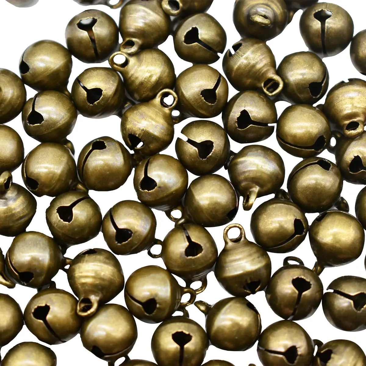 Maydahui 100 PCS Small Jingle Bells 10mm (0.4 inch) Vintage Bronze | 100-Piece Pack for Crafts & Decor - view 8