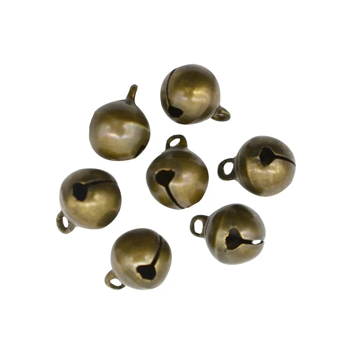 Maydahui 100 PCS Small Jingle Bells 10mm (0.4 inch) Vintage Bronze | 100-Piece Pack for Crafts & Decor - view 9