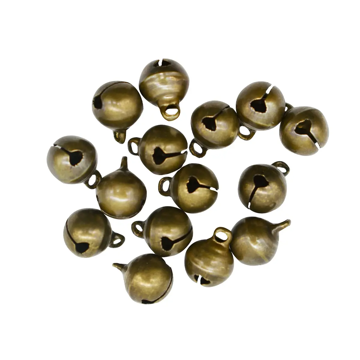 Maydahui 100 PCS Small Jingle Bells 10mm (0.4 inch) Vintage Bronze | 100-Piece Pack for Crafts & Decor - view 3