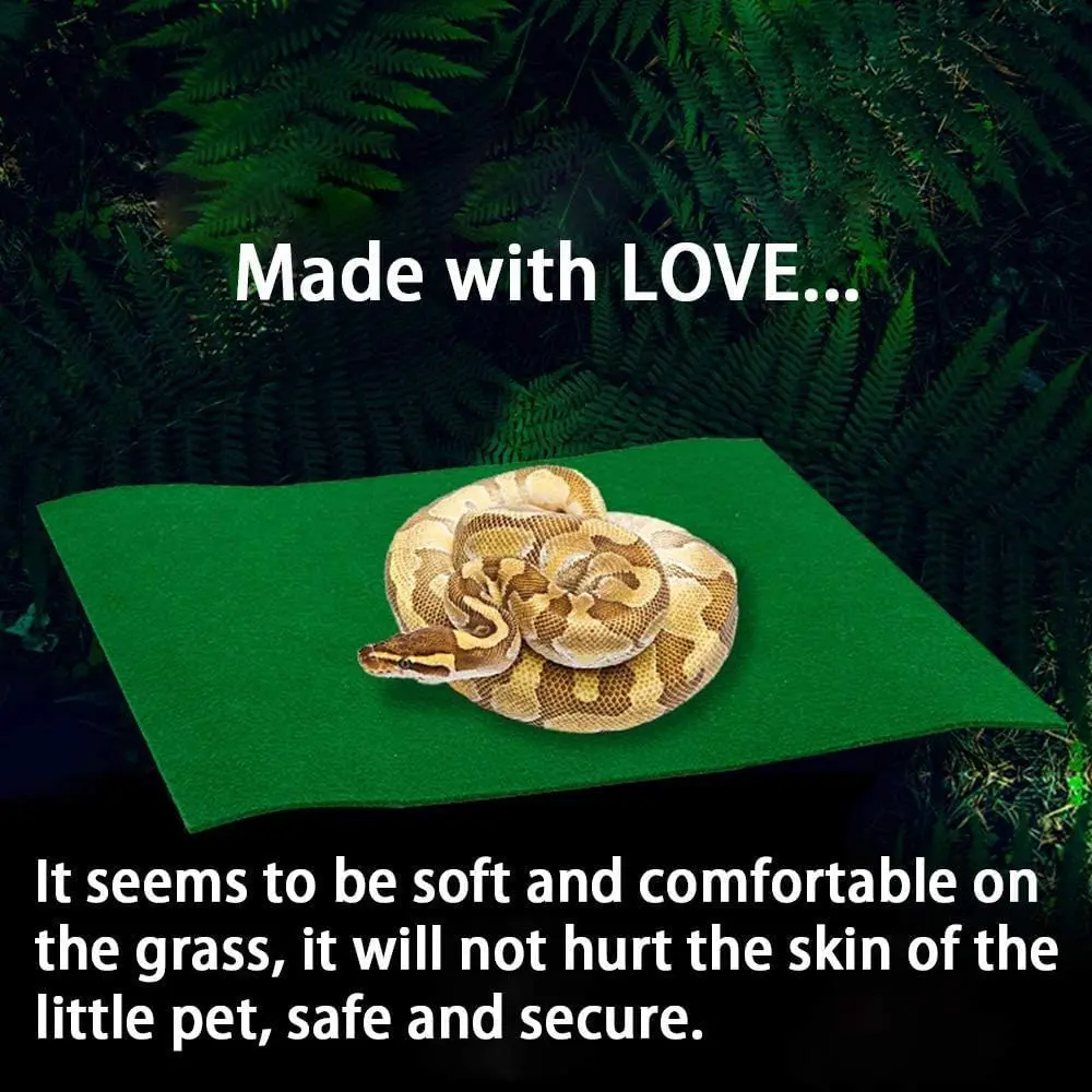 Hamiledyi Reptile Carpet 39 x 20 Inch Terrarium Bedding Substrate Liner for Bearded Dragon, Gecko, Tortoise | Soft, Reusable & Easy to Clean - view 6