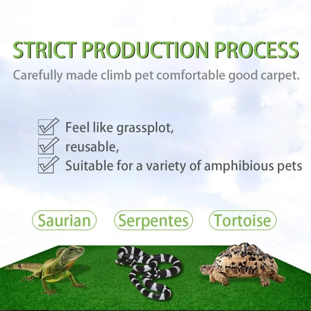 Hamiledyi Reptile Carpet 39 x 20 Inch Terrarium Bedding Substrate Liner for Bearded Dragon, Gecko, Tortoise | Soft, Reusable & Easy to Clean - view 4
