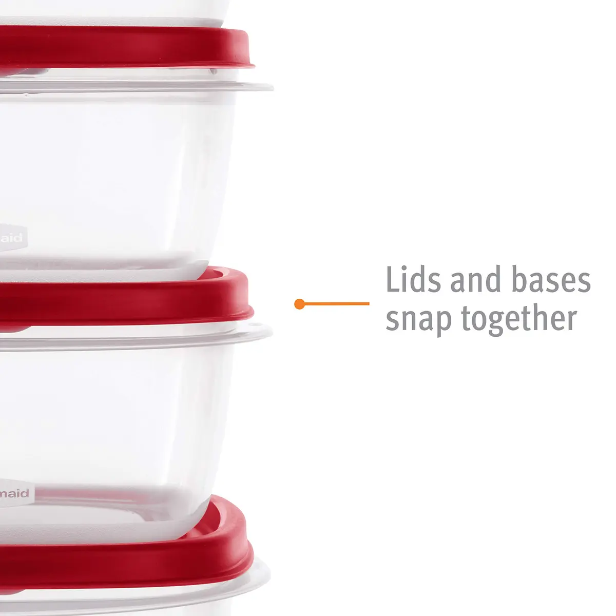 Rubbermaid Food Storage Containers 3-Pack | Modular, Vented, BPA-Free, Microwave & Dishwasher Safe - view 6