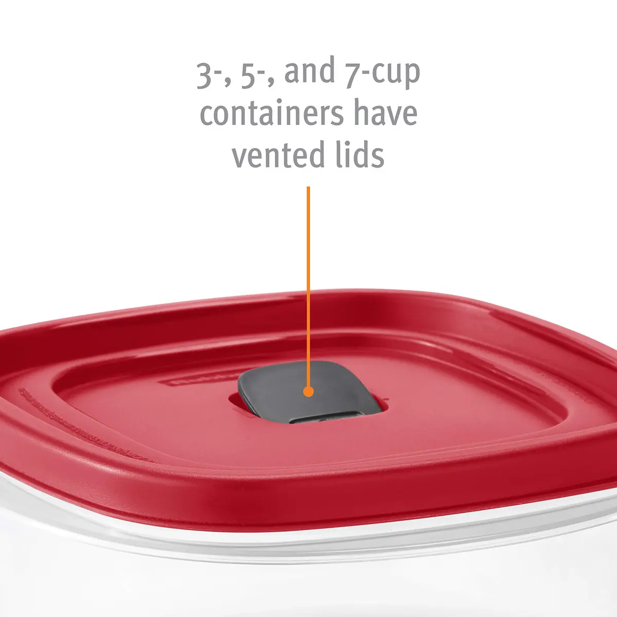 Rubbermaid Food Storage Containers 3-Pack | Modular, Vented, BPA-Free, Microwave & Dishwasher Safe - view 7