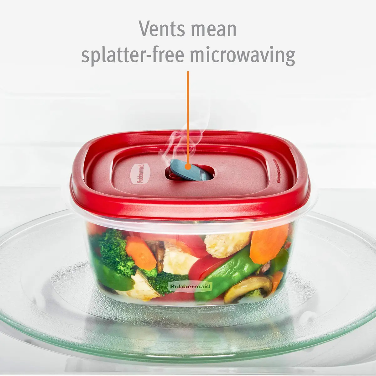 Rubbermaid Food Storage Containers 3-Pack | Modular, Vented, BPA-Free, Microwave & Dishwasher Safe - view 4